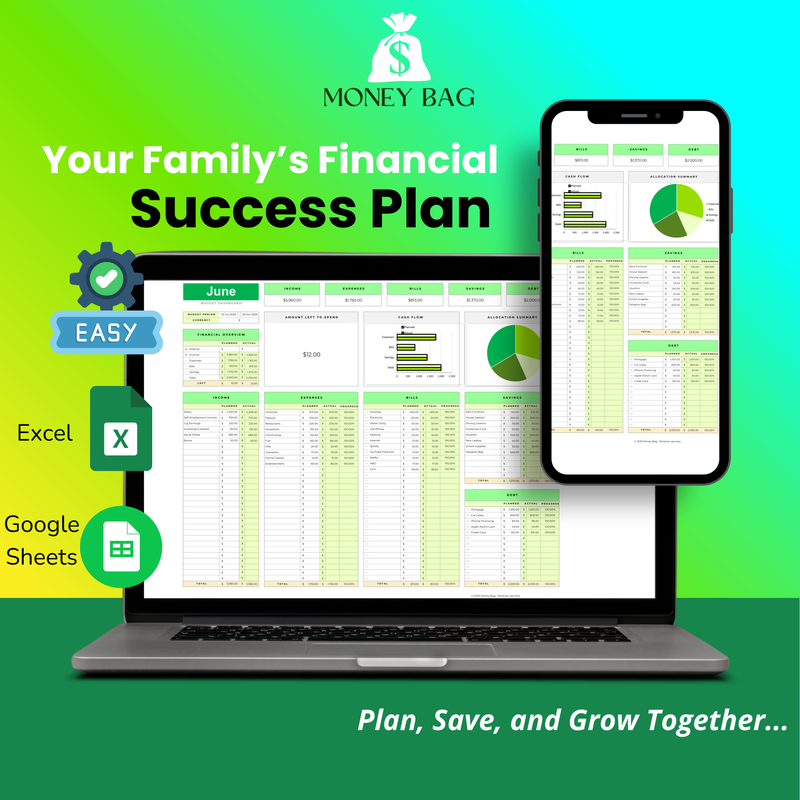 MoneyBag Budgeting Template- Latest Version